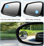 8PCS Car Blind Spot Mirrors, Convex Car Mirror, 360°Wide Angle Convex Mirrors with Adjustable Frame, Self-Adhesive Round HD Glass Rear View Accessories Universal for Sedan SUV Truck