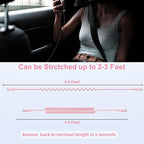 USB C to USB C Cable [3FT+6FT], 2Pack Coiled USBC Cable for Car USB Type C Fast Charging Cable, CarPlay iPhone USB-C Cable/Android Auto USB C Cord for iPhone 17/16/ 15/Pro Max/Samsung Galaxy S23-Pink
