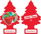 Car Air Freshener | Hanging Paper Tree for Home or Car | Strawberry | 6 Pack