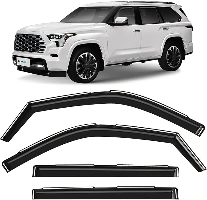 in-Channel Incredibly Durable Rain Guards for Toyota Sequoia 2023-2026, Original Window Deflectors, Vent Window Visors, Vent Deflector, 4 pcs. - 623277