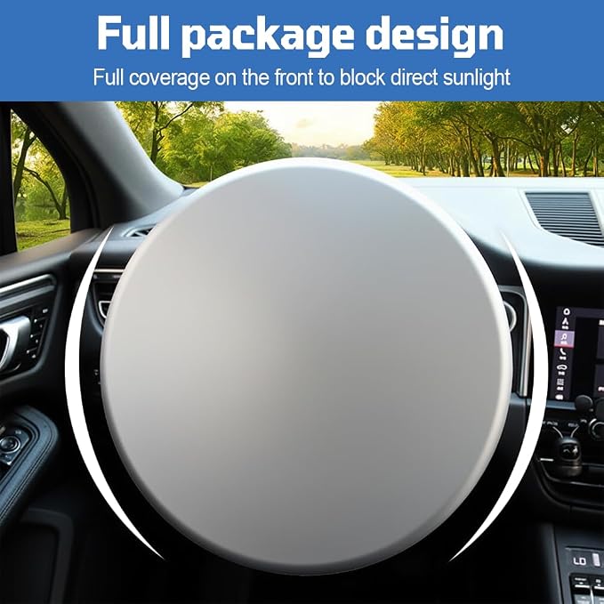 Steering Wheel Sun Cover, 2PCS Anti-Heat Steering Wheel Sun Shield Auto Sunshade Accessories for Cars SUV Truck (16.54inch)