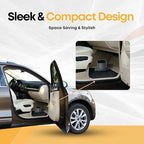 Car Trash Can for Vehicles Leakproof Compact Garbage Bin w/Stability Flap, Anti-Slip Base, Portable Trash Holder for Cars, Trucks, SUVs, Minivans (Gray, Small)