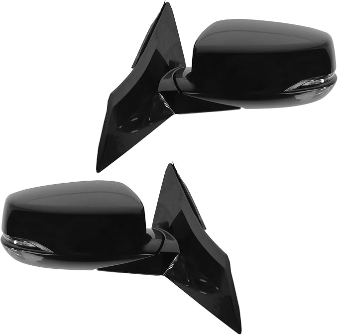 2 Piece Driver and Passenger Side Mirror Assembly Set Electric Adjustment Heated No Memory Black Compatible with 2013-2014 Honda Accord Coupe EX EX-L HO1320274 HO1320279 HO1321274