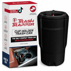 Car Trash Can Cup Holder | Mini Car Trash Can | Fits in Most Doors | 5.1" x 2.9" | Traps More & Empties Less, Patent-Pending Compaction, 250th Anniversary Edition, Black/Red-White-Blue