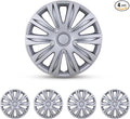 17 Inch Hubcaps Set of 4 Universal Wheel Rims Cover Hubcaps | Snap On Car Truck SUV Steel Wheels Hubcap High quality and durable ABS+PC Material (17-Inch, Grey )