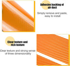 4PCS Car Door Sill Protector, 3D Carbon Fiber Vehicle Entry Edge Guard Trim, Anti-Scratch Automotive Threshold Sill Cover Strips Accessories, Universal for SUV, Sedan, Truck (Orange)