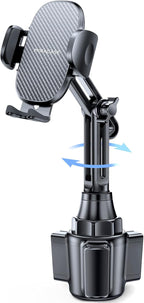 [Latest Upgraded Universal Cup Phone Holder for Car, [Rotatable & Adjustable] Long Neck Car Cup Holder Phone Mount Compatible with iPhone, Samsung, Google & More Smartphones