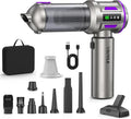 Mini Vacuum Cleaner, 2 in 1 27000PA Brushless Car Vacuum Air Duster 9000mAh Battery Air Blower Wireless Handheld Vacuum for Car,Office and Home (Dark Purple)