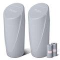 Car Trash Can Bin with Lid - 2 Packs Car Garbage Can Cup Holder - Grey Mini Leakproof Vehicle Garbage Bin with 40pcs Trash Bags-Automotive Organizers and Storage for Front Back Seat Accessories