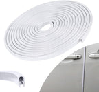 16.4Ft (5M) Car Door Edge Guards, Rubber U Shape Automotive Door Entry Guard Protector Strip, No Glue Required, Universal Vehicle Doors Edge Trim, Exterior Car Accessories (White, 16.4FT)