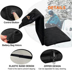 Heated Seat Cushion Foldable Memory Foam Heated Seat Pad with 3 Level Heating for Camping Fishing Office Chair Stadium Seats (Power Supply Not Included) (Artificial Suede)(L-Shape)