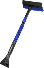 45" Multi-Purpose Ice Scraper and Extendable Snow Brush for Car Windshield with Foam Grip and 360-Degree Pivoting Brush Head, SJEG-SB45S