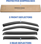 Window Visors Rain Guards for 2004 2005 2006 2007 2008 Ford F150 SuperCrew, Out-Channel Window Vent Wind Deflectors Visors Shades for 06 07 08 Lincoln Mark LT