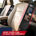 2PCS Car Seat Side Storage Pocket, Car Multifunctional Seat Organizer Hanging Bag, Auto Mobile Phone Wallet Sunglasses Mesh Net Pocket, Auto Accessories for Cars SUVs Trucks (Black, 2PCS)
