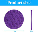 Mandark 4PCS Car Cup Holder Coasters, 2.75 Inch Non-Slip Insert Water Bottle Holder Pads, Dustproof Automotive Interior Accessories Mat, Universal for Vehicles, Trucks, RVs and More (Purple)