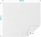 Orighty White Microfiber Cleaning Cloth, Microfiber Towels for Cars, Highly Absorbent Car Cleaning Supplies, Lint Free Cloths Clean Rags for Car Care, House, Kitchen, 12x11 inch, Pack of 24