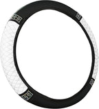 Bling Car Steering Wheel Cover, 15 Inch Rhinestones Soft Leather Elastic Steering Wheel Protector, Sparkly Crystal Diamond for Women, Car Interior Accessories for Most Cars (White)
