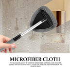 Windshield Cleaning Tool, Windshield Cleaner Tool, Car Cleaning Kit with Extendable Handle,Microfiber Cloth,Spray Bottle, Inside Auto Window Cleaner Supplies Fit for Car, Office and Home