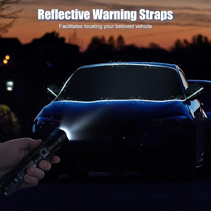 Car Windshield Cover for Ice and Snow, Windshield Snow Cover, Performance Brake Kitswith Side Mirrors Cover for Snow, Ice, UV Fits Most Cars, Trucks, Vans, SUVs, Glow Strips