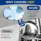 acrylic convex mirror 360-degree adjustable wide-angle indoor security mirror suitable for monitoring blind spots in parking lots Garage warehouses offices and traffic safety management (11.8in)