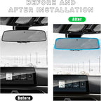 Car Rear View Mirror Protector Frame, Silicone Auto Rearview Edge Protection Cover Compatible with Model 3 Model Y, Interior Rear View Trim Frame Decoration, Car Accessories (Sky Blue-1PCS)