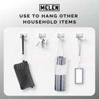 MELEN Adhesive Sunglass Organizer Wall (8-Pack) - Strong and Compact Glasses Holder, Sunglass Holder for Car and Wall - White