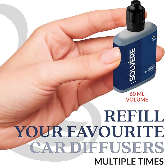Solvère Car Air Freshener Refill (50ml) | Long Lasting Car Perfume with Solvère Fragrance | Strong Automotive Air Freshener by