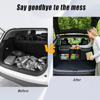 Car Trunk Storage Organizer, Waterproof Car Seat Organizer Backseat, Oxford Cloth & 8-Pocket, Collapsible Interior Accessories for SUV Truck MPV Van