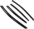 WD2-586 Dark Smoke 4 Pcs Set Window Visor (Outside Mount) Deflector Rain Guard Compatible with 2011-2016 Hyundai Elantra
