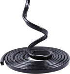 Edge Trim Black U-Channel Rubber Trim Edge with Metal 1/2" X 3/8" - Fit Gap 3/64" to1/4 Car Door Edge Sealing Strip, PVC Weather Stripping with Steel, Metal Edge Protector, 85FT