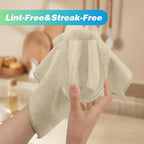 Brown Microfiber Cleaning Cloth, 24 Pack Absorbent Cleaning Rags, Lint-Free, Streak-Free Cleaning Towels for Car Kitchen House, 12"X11"
