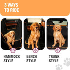 Orange XL Dog Car Hammock Back Seat Cover, Waterproof Backseat Cover Protector for Truck Bench Rear of Sedans or SUVs, Essential Pet Supplies Vacuum or Wipe Clean, Machine Washable