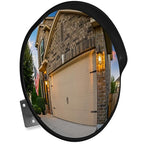 Large 24 Inch Convex Mirror for Blind Spots - Shatterproof Polycarbonate, 180° Wide View for Driveways, Intersections, Warehouses, Roads, and Large Areas - Indoor & Outdoor Security Mirror