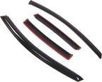 WD2-426 Dark Smoke 4 Pcs Set Window Visor (Outside Mount) Deflector Rain Guard Compatible with 2000-2005 Toyota Echo Sedan