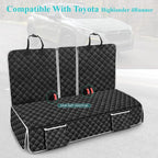 Dog Car Seat Cover Compatible with Toyota Highlander 4Runner 4-Runner Back Seat Accessories, Waterproof Pet Bench Backseat Covers with Non-Slip Backing - 2026 New