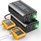 VoLtTech 300W Power Inverter 18V to 110V Compatible with Dewalt 20V, Battery Inverter DC Charger Adapter with 2 AC Outlet & 2 USB Port for Vehicles, Laptop, Computer, Phone, Fan(No Battery)(2 Pack)