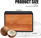 Wood Car Air Freshener,Magnetic Wood Car Fresheners Long Lasting for Absorbing Unpleasant Smells,Reusable Wooden Cars Freshener Cars Interior Accessories for Truck & SUVs (Coconut)