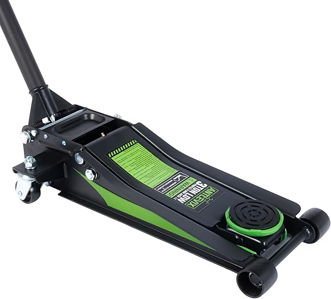 Heavy-Duty 3-Ton (6,600 lbs) Low Profile Hydraulic Floor Jack, Steel, Dual Piston Pump – for Cars, SUVs, and Trucks – Garage & Shop Maintenance