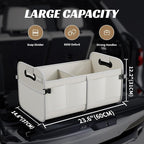 Trunk Organizer for Car - 70L Collapsible Trunk Storage with 11 Pockets & Reinforced Handles, SUV Trunk Organizers for Grocery Cargo(White)