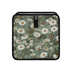 Car Trash Can Organizer Bin with Adjustable Strap for Back Front Seat Console Waterproof Leakproof Collapsible Portable 11 Inch Summer Daisy Butterfly Green