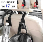 2 PCS Car Seat Headrest Hook, Strong Auto Seat Back Storage Hook Headrest Hanging Organizer, Vehicle Seats Hanger Holder Universal for Purses Handbags Groceries Bags