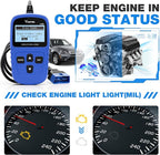 VD10 OBD2 Scanner Code Reader Car Diagnostic Tool Engine Fault Code Reader for Turn Off CEL with Freeze Frame/I/M Readiness for All OBDII Protocol Cars, OBD2 Scanner Diagnostic Tool