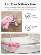 Microfiber Cleaning Cloth Roll -40 Pack, Tear Away Microfiber Towels, 12" x 12", Reusable, Washable, Lint Free, Ultra Absorbent Dishcloth for Car, Pet, Kitchen Cleaning Supplies (Pink)