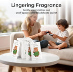 12 Packs Baby Powder Scent Sachets Room Air Freshener for Closet Drawer Clothes Storage Small Space Odor Eliminator
