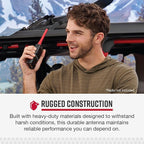 Cobra GMRS Trailblazer Antenna Red - High-Performance Antenna for GMRS Two-Way Radios, Red Finish