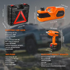 5 ton Cordless Electric car Jack kit with Hydraulic Lift,Lithium Battery & Double Cylinder air Pump & LCD Touch Screen - Portable car Jack and Stand kit Includes Impact Wrench