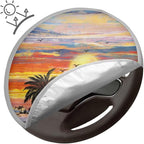 Universal Car Steering Wheel Sun Shade Cover, Heat-Resist Aluminum Foil Palm Tree Steering Wheel Cover for Most of Car SUV Truck Van