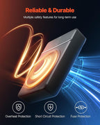 8" 240W Underseat Car Subwoofer, Slim Powered Car Subwoofers Under The Seat, Low Profile Audio Sub Built-in Amplifier, High/Low Level Input & Volume Controller for SUVs, Car, Truck, RV