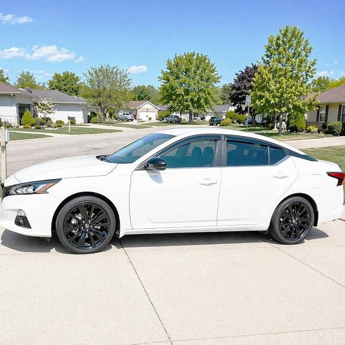 2019-2026 Tape-On Rain Guards for Nissan Altima Side Window Visor Deflectors Extra Thick Vent Shades S SR SV SL L34 2019 2020 2021 2022 2023 2024 2025