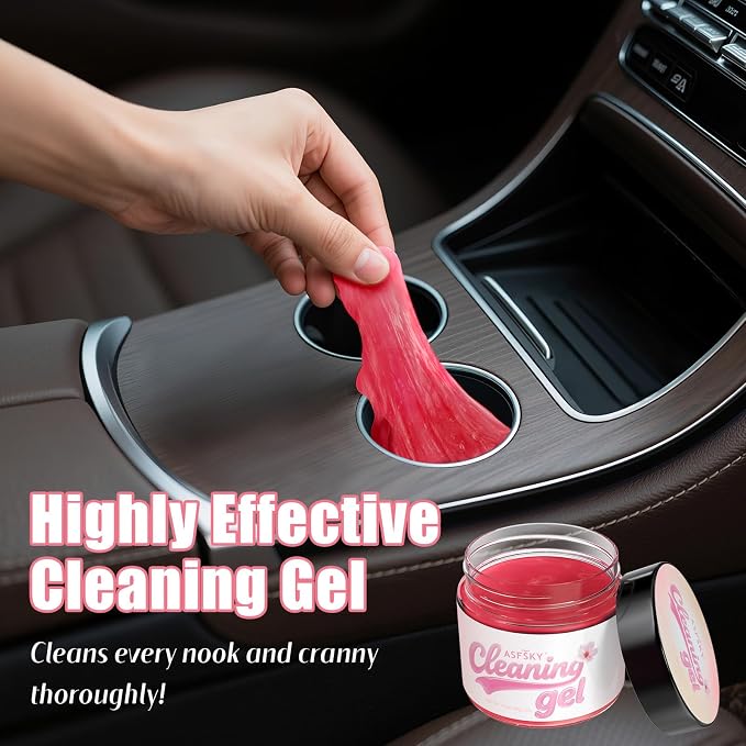 Car Cleaning Gel (Pink,Sakura) Cleaning Putty Universal Dust Cleaning Car Interior Cleaner Keyboard Dust Remover Car Slime Gifts for Men Women girl（1 pack）